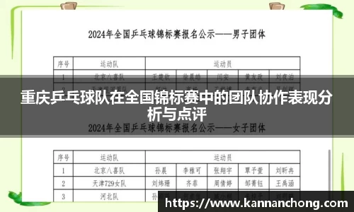 重庆乒乓球队在全国锦标赛中的团队协作表现分析与点评